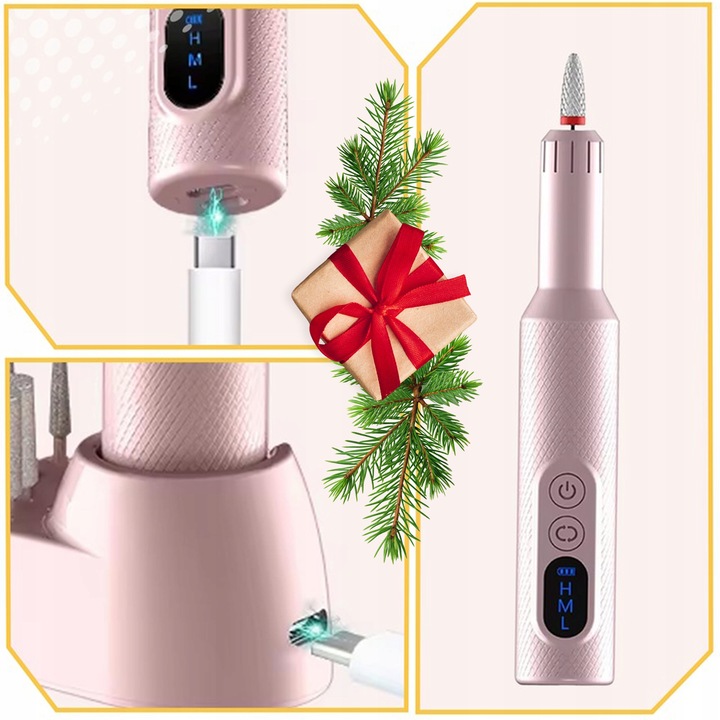 Zestaw do paznokci hybryd LAMPA UV 80W + FREZARKA profesjonalna NA PREZENT Stan opakowania oryginalne